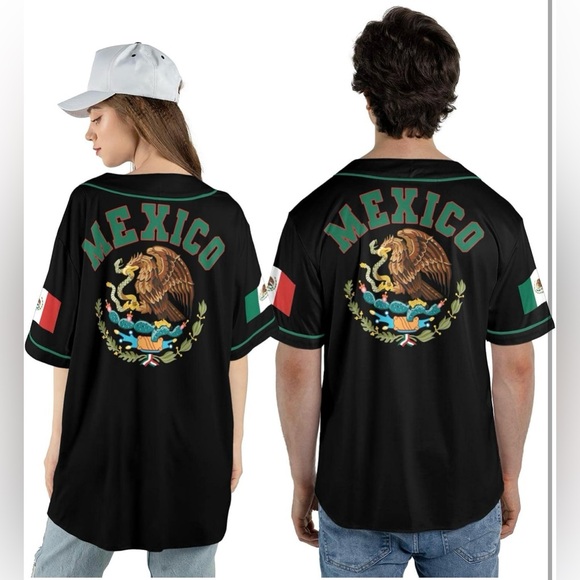 Black Mexico Baseball Jersey - Picture 5 of 5